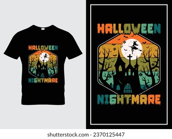 Halloween t shirt design illustration vector Halloween Nightmare