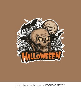 halloween t shirt design , halloween illustration design