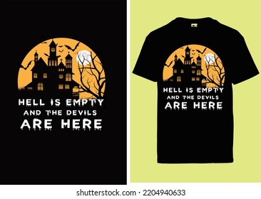 Halloween T shirt Design Scary Halloween