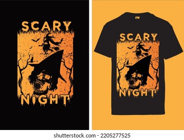 Halloween t shirt design scary halloween