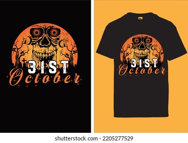 Halloween t shirt design scary halloween