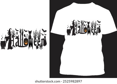 Halloween T Shirt Design with Scary Design