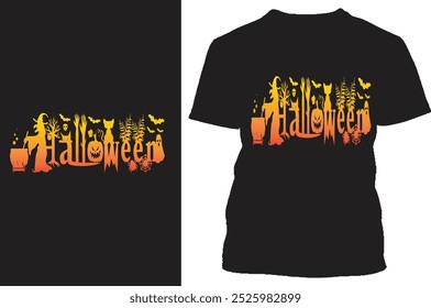 Halloween T Shirt Design with Scary Design