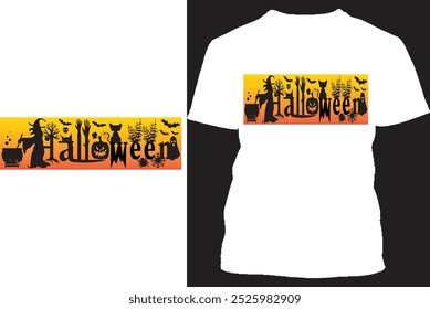 Halloween T Shirt Design with Scary Design