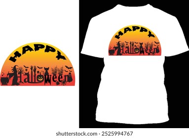 Halloween T Shirt Design with Scary Design