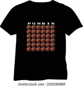 Diseño de camisetas de Halloween, patrón sin fisuras con calabazas aterradoras, camiseta de Halloween Diseño Calabaza de Brujas, camiseta de la fiesta de Halloween, diseño de camisetas de Halloween para tipografía, calabaza 