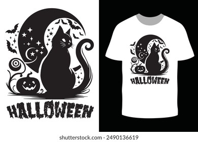 Halloween t shirt design template. Best halloween t shirt design. Dark halloween t shirt design.