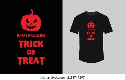 Halloween t shirt design, trick or treat t shirt design