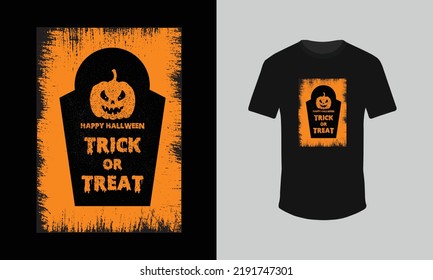 Halloween t shirt design, trick or treat t shirt design