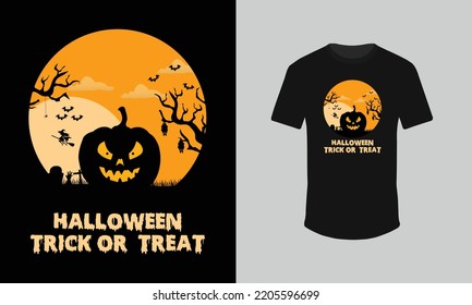 Halloween t shirt design trick or treat t shirt design 