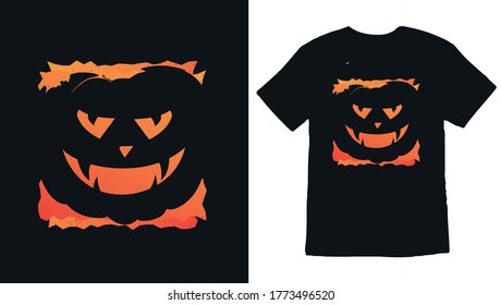 Halloween T Shirt Design. Halloween-Vektorgrafik. Halloween T Shirt Illustration. Hochwertiges Vektor-T-Shirt-Design. Schöne und auffällige Vektorgrafik.