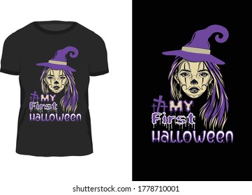 Halloween t Shirt Design. Halloween Vector Graphic. Halloween T Shirt illustration. High quality vector t shirt design. Horns head devil t shirt design. Beautiful and eye catching vector.