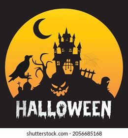 Halloween t shirt design, vector file.