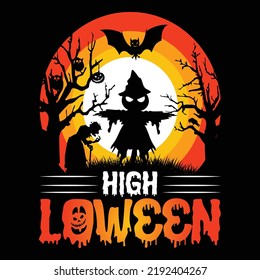 Halloween t shirt design and vector