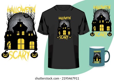 Halloween t shirt design vector