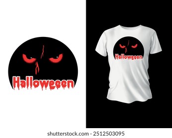 Vetor de design de camiseta de Halloween e tipografia para o dia de Halloween.