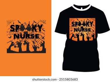 Vector de diseño de camiseta de Halloween. Tipografía, cita, diseño de camiseta de Halloween. Diseño de camiseta de Halloween para el día de Halloween.