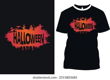 Vector de diseño de camiseta de Halloween. Tipografía, cita, diseño de camiseta de Halloween. Diseño de camiseta de Halloween para el día de Halloween.