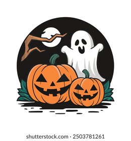 Halloween T Shirt design with white background