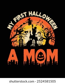 halloween t shirt design.this vector for t shirt and other uses.