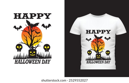 Halloween t shirt Happy Halloween. Halloween t-shirt design template. Happy Halloween t-shirt design