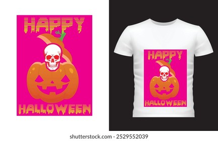 Halloween t shirt Happy Halloween. Halloween t-shirt design template. Happy Halloween t-shirt design