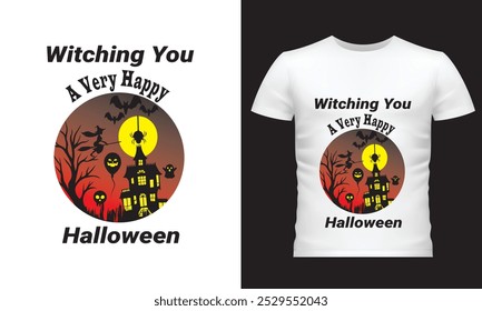 Halloween t shirt Happy Halloween. Halloween t-shirt design template. Happy Halloween t-shirt design