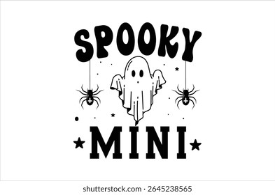 Halloween t shirt, Witches Typography Quotes, Funny Halloween Gift, Retro Spooky T shirt, Ghost vector, Cut file, Files for Cricut, silhouette, Instant Download
