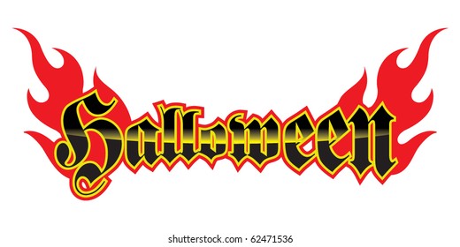 Halloween tag, flames