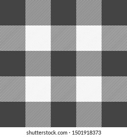 Halloween Tartan plaid. Scottish pattern in gray and white cage. Scottish cage. Traditional Scottish checkered background. Seamless fabric texture. Vector illustration