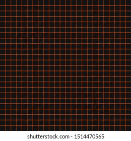 Halloween Tartan plaid. Scottish pattern in black and orange cage. Scottish cage. Traditional Scottish checkered background. Seamless fabric texture. Vector illustration