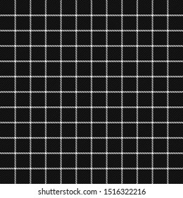 Halloween Tartan plaid. Scottish pattern in black, white and grey  cage. Scottish cage. Traditional Scottish checkered background. Seamless fabric texture. Vector illustration
