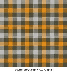 Halloween Tartan Seamless Pattern Background. Autumn color panel Plaid, Tartan Flannel Shirt Patterns. Trendy Tiles Vector Illustration for Wallpapers.