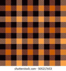 Halloween Tartan Seamless Pattern. Trendy Illustration for Wallpapers. 