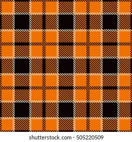 Halloween Tartan Seamless Pattern. Trendy Illustration for Wallpapers. 