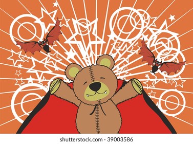 halloween teddy bear in vector format