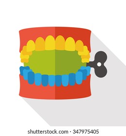 halloween teeth flat icon