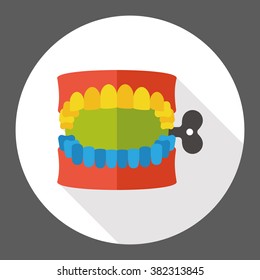 halloween teeth flat icon