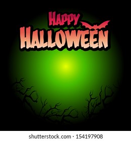 Halloween template background, Vector illustration.