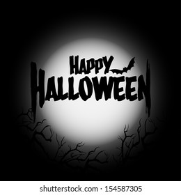 Halloween template background, vector illustration.