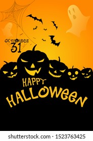 Halloween template design layout of poster or flyer