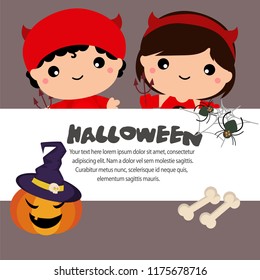 halloween template devil girl