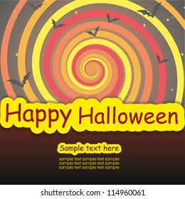 Halloween template frame for card. vector illustration