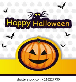 Halloween template frame for card. vector illustration