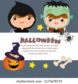 halloween template grim reaper frankenstein