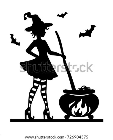 halloween template laser cutting cute young stock vector royalty