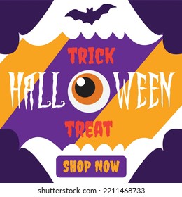 Halloween template sale offer poster 