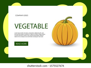 Halloween template for your Homepage. Cartoon style. Vector illustration