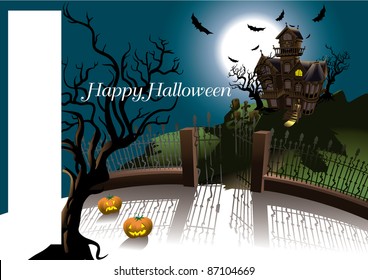 Halloween Terror House card