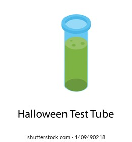 
Halloween test tube in isometric design  
